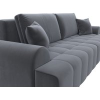 Диван Лига диванов Лига-080 131117 (велюр Seven 17 серый)