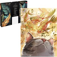 Картина по номерам Феникс+ Кот с рыбами 67959