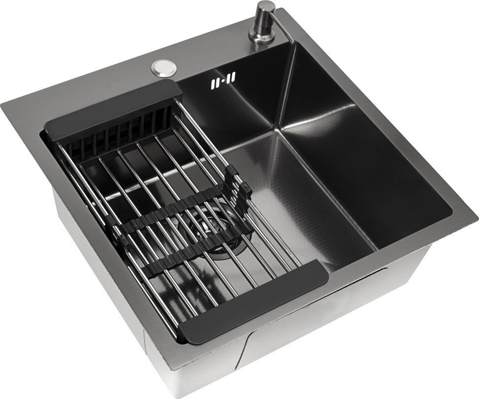 

Кухонная мойка Basic CL DS Decor 50x50 (черный, коландер, дозатор)