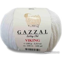 Пряжа для вязания Gazzal Viking 4009 100 г 100 м (белый)