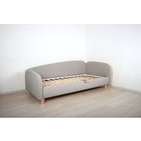 Кровать-тахта DiArt Альба 0.9 правая (велюр Магия 53/ножки светлые)