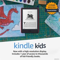 Электронная книга Amazon Kindle Kids 2022 (синий, с обложкой Space Whale)