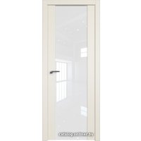 Межкомнатная дверь ProfilDoors 110U L 80x200 (магнолия сатинат, стекло лак классик)