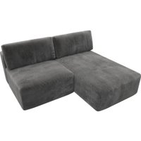 Угловой диван Лига диванов Лига-060 НПБ угол универсальный 129496 (велюр Tower 10 серый)