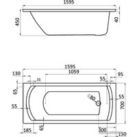 Ванна Santek Монако 160x70 базовая плюс [1WH112358]