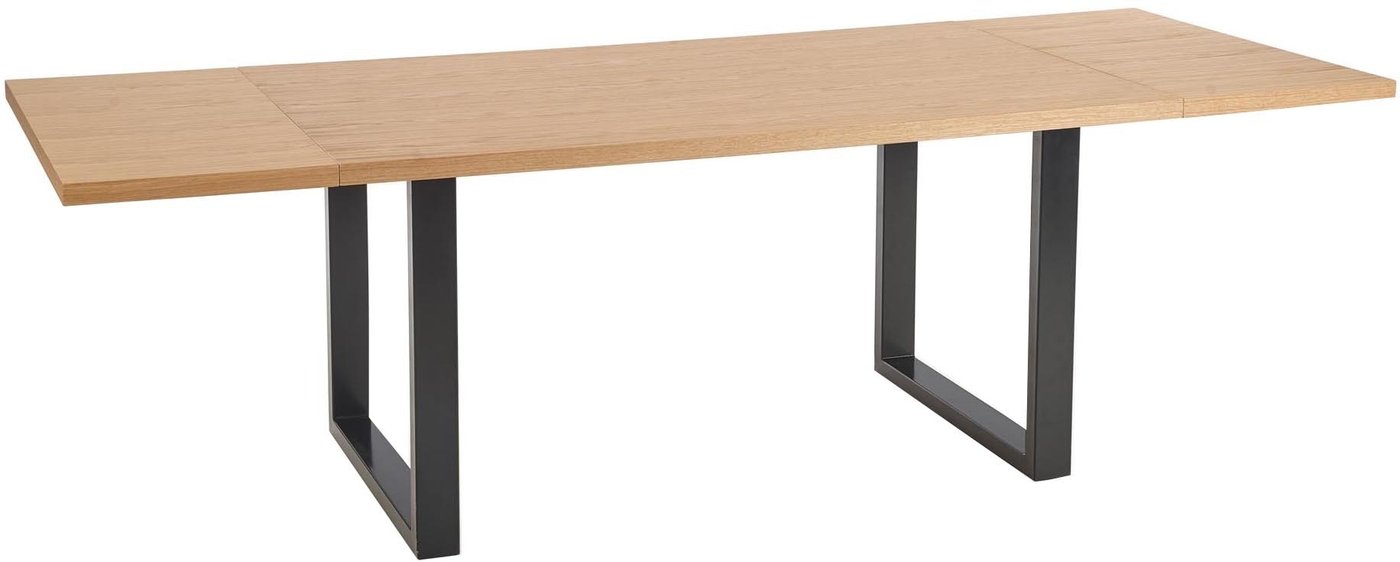 

Кухонный стол Halmar Radus 160x90 (дуб натуральный/черный, массив)