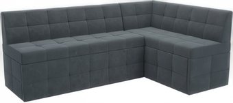 Угловой диван Мебель-АРС Атлантис правый 212x84x135 (велюр серо-синий HB-178 26)