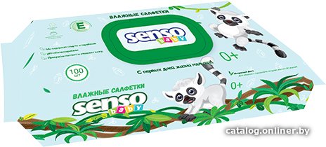 Влажные салфетки Senso Baby Лемур (100 шт)