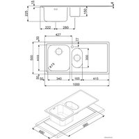 Кухонная мойка Smeg LEH102S