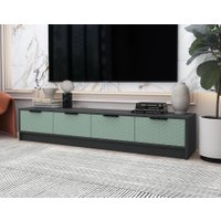 Тумба Интерлиния ТВ Концепт КТ-ТВ4-35 Техно (антрацит/мята)