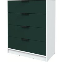 Комод Интерлиния Концепт КТ-К80 Глосс ( белый платинум/изумруд)