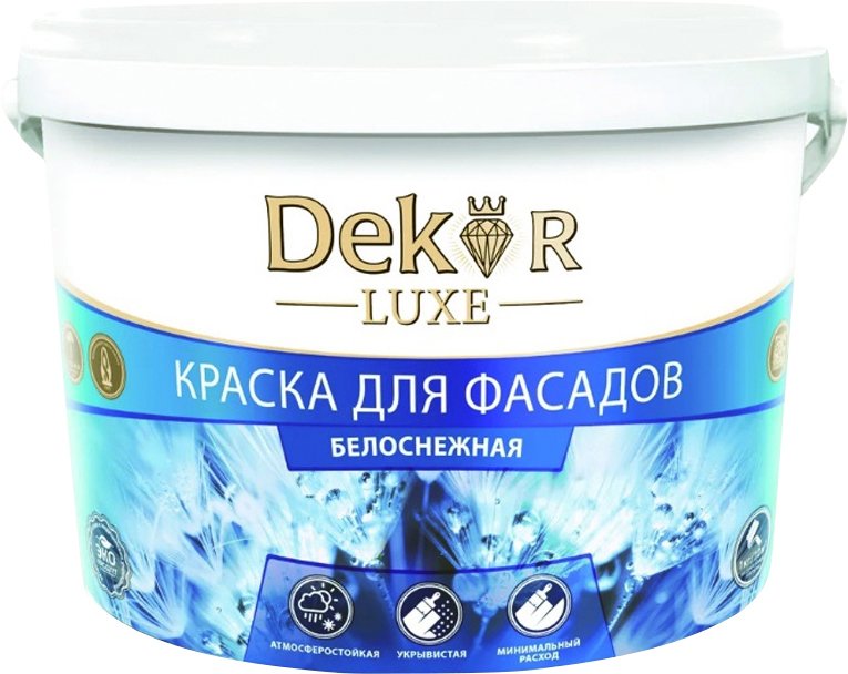

Краска Dekor ВД-АК-111 для фасадов 14 кг (белоснежный)