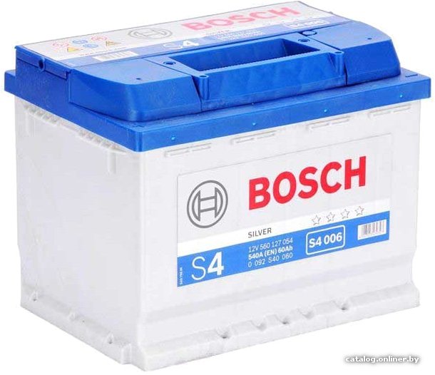 

Автомобильный аккумулятор Bosch S4 006 (560127054) 60 А/ч
