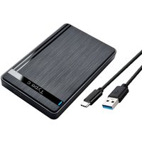 Бокс для накопителей 2.5" USBTOP SATA – USB3.1 Type-C - USB3.0 (для жесткого диска SSD/HDD 2.5”, черный)