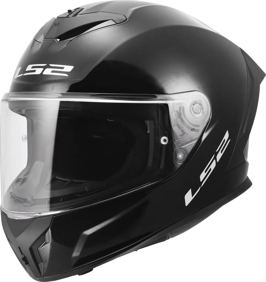 Мотошлем LS2 FF820 Rapid III Solid (XXL, черный глянцевый)
