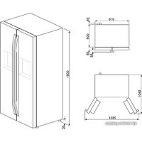 Холодильник side by side Smeg SBS63NED