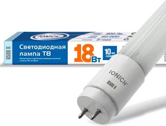Светодиодная лампочка Ionich ILED-SMD2835-T81200-18Вт-2100Лм-230В-6500К-G13 1512