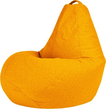 Кресло-мешок Мама рада! Elegant с двойным чехлом (рогожка, шафран, XXL, smart balls)