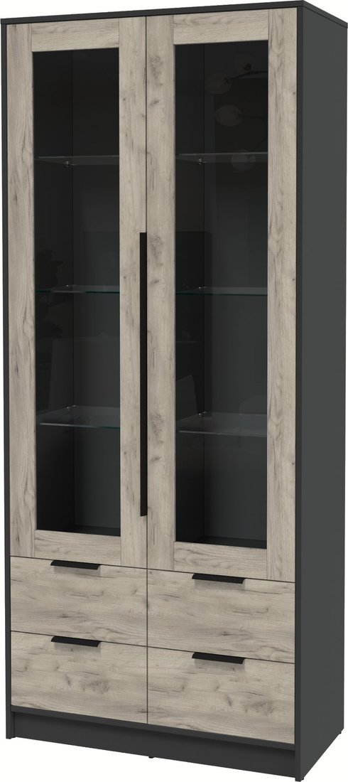 

Шкаф-витрина Интерлиния Концепт КТ-ШВ2 (дуб серый/антрацит)