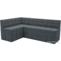 Угловой диван Мебель-АРС Атлантис левый 212x84x135 (велюр серо-синий HB-178 26)