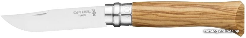Складной нож Opinel N°8, нержавеющая сталь, оливковое дерево
