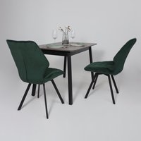 Кухонный стол Мамадома Tirk radial-110 раздвижной 110-142х70 (дымчатая керамика/черный)