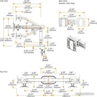 Кронштейн для монитора Ultramounts UM727W (белый)