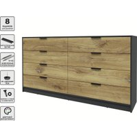 Комод Интерлиния Концепт КТ-К197 (дуб нокс/антрацит)