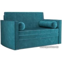 Диван Мебель-АРС Санта №2 (бархат сине-зеленый Star Velvet 43 Black Green)