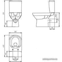 Унитаз напольный Cersanit City New Clean On 011 K35-038