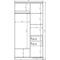 Шкаф-купе Рэйгрупп 120450 SSX Elgon РГ-06.01 (сосна натуральная/хром)