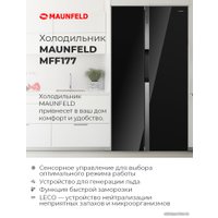 Холодильник side by side MAUNFELD MFF177NFB