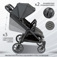 Коляска прогулочная «книга» Sweet Baby Donna (черный)