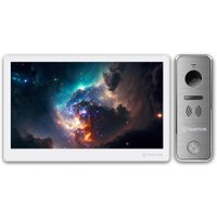 Комплект видеодомофона Tantos Stark HD SE Tuya (белый) + iPanel 2 HD (металл)