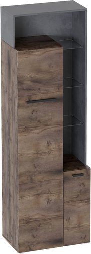 Шкаф распашной Мебельград Глазго 2-х дверный 65x38.5x200.5 (таксония/металл бруклин)