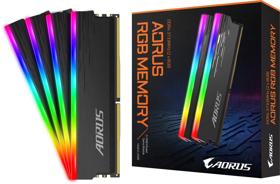 

Оперативная память Gigabyte Aorus RGB 2x8GB DDR4 PC4-29800 GP-ARS16G37D