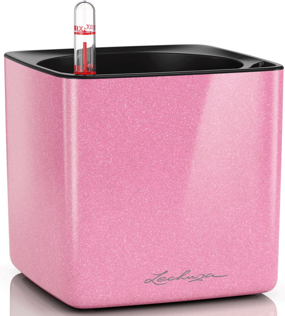 

Кашпо Lechuza Cube Glossy Kiss 13513 (нежно-розовый)