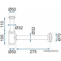 Сифон Rea Klik-Klak A5215 (черный матовый)