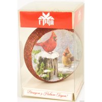 Елочная игрушка Грай Медальон Птички Ф-95