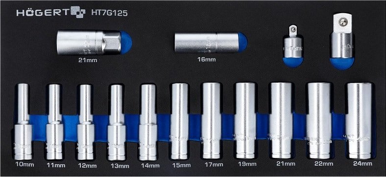 

Набор головок слесарных Hoegert Technik HT7G125