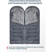 Спальный мешок RSP Outdoors Sleep 450 R (серый, 220x80см, молния справа)