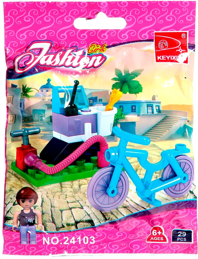 

Конструктор Keyixing Девчонки. Велосипедный сервис 24103 1552114