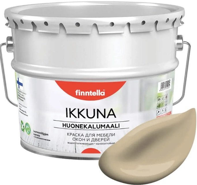 

Краска Finntella Ikkuna Karamelli F-34-1-9-FL068 9 л (песочный)