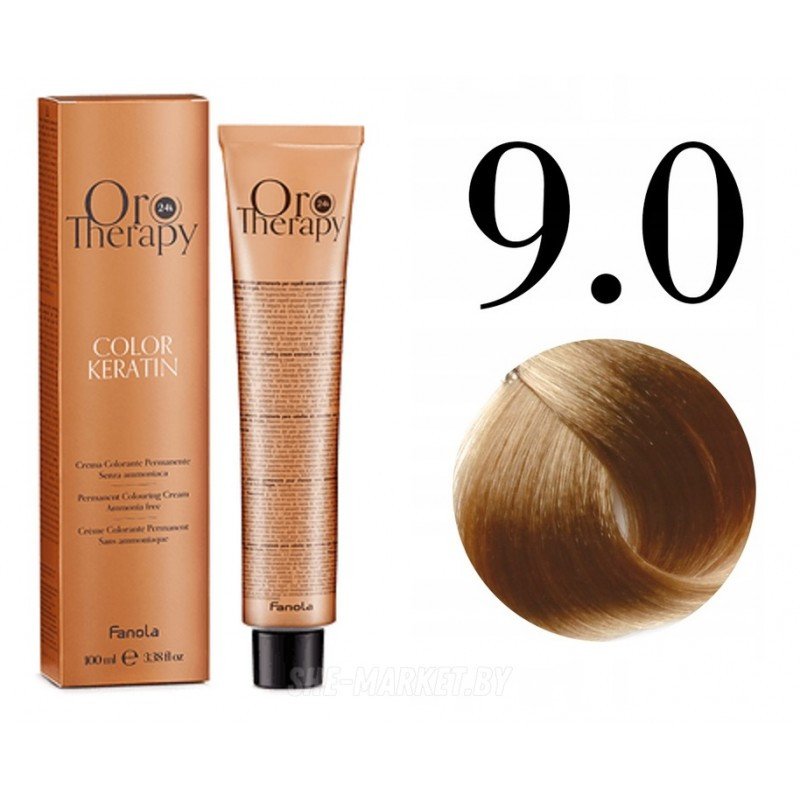 

Крем-краска Fanola ORO Therapy Color Keratin 9.0 блондин 100 мл