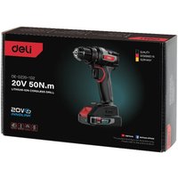 Дрель-шуруповерт Deli DE-DZ20-1D2 (с 2-мя АКБ, сумка)