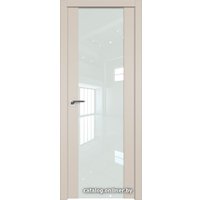 Межкомнатная дверь ProfilDoors 110U L 70x200 (санд, стекло lacobel белый лак)