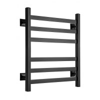 Полотенцесушитель Ростела Квадро V 30 1/2" 6 перекладин 50х60 см (черный)