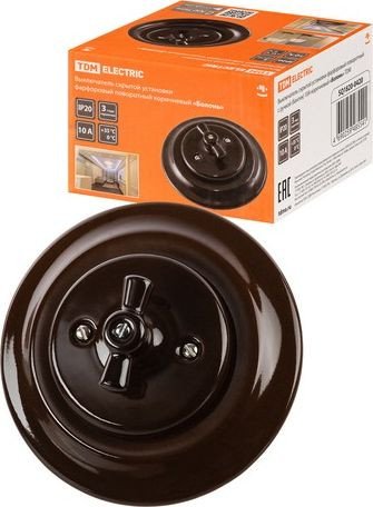 Выключатель TDM Electric Болонь SQ1820-0418 (коричневый)