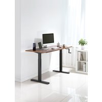 Стол для работы стоя ErgoSmart Manual Desk 1380x800x18 мм (дуб натуральный/черный)