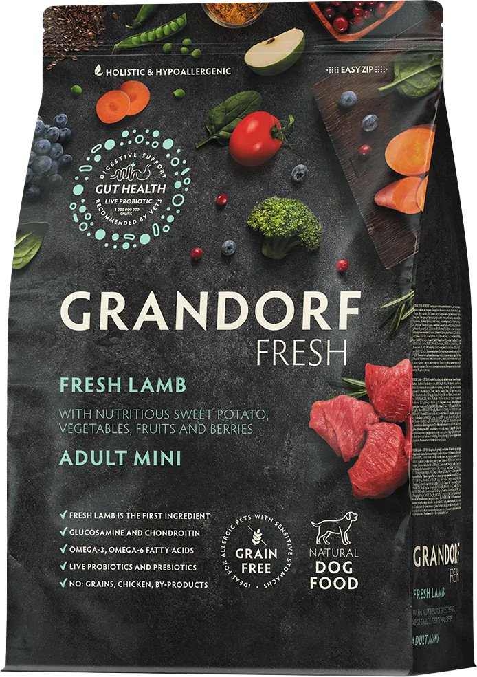 Сухой корм для собак Grandorf Adult Mini Breeds Fresh Lamb&Sweet Potato 3 кг